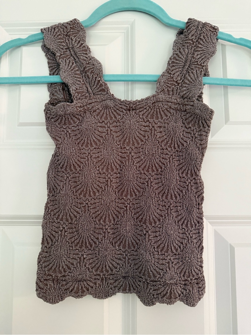 Free People Brown Love Letter Tank Top - Picture 2 of 2